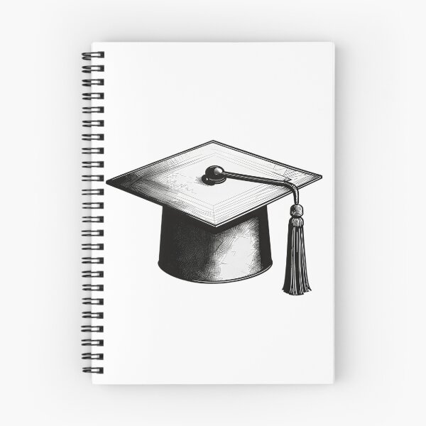 Item preview, Graduation Cap Line Art Illustration – Symbol of Academic Achievement designed and sold by Artisan Finds Online.