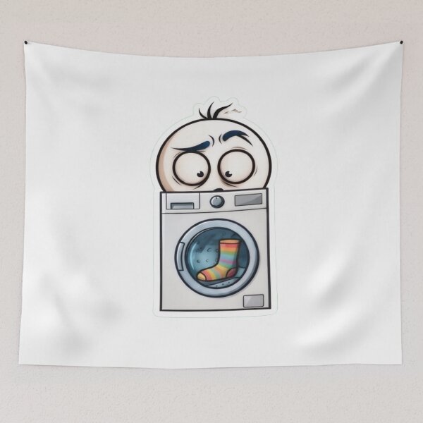 Item preview, Oops Murphy - The Missing Sock Mystery - Funny Character Graphic designed and sold by oopsmurphy.
