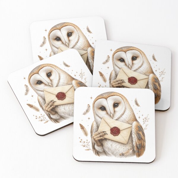 Item preview, Wax Seal Barn Owl Woodland Letter Carrier designed and sold by Mosslume Studio.