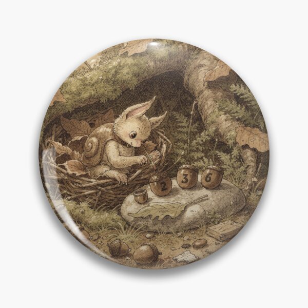 Item preview, Snail Folk Painting House Numbers on Acorns designed and sold by PictorialWhimsy.