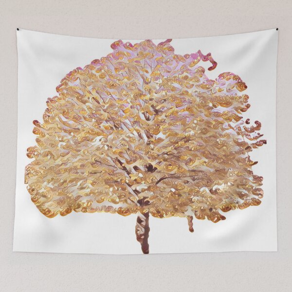 Item preview, Isolated Golden Autumn Tree Abstract Graphic Cutout designed and sold by BalkanBloom.