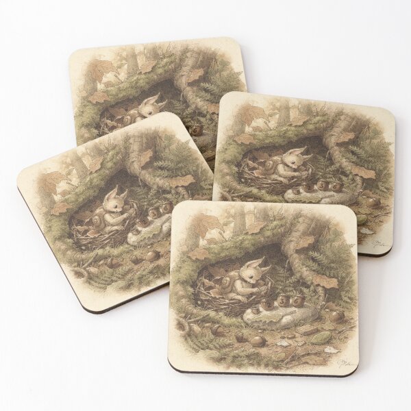 Item preview, Snail Folk Painting House Numbers on Acorns designed and sold by PictorialWhimsy.