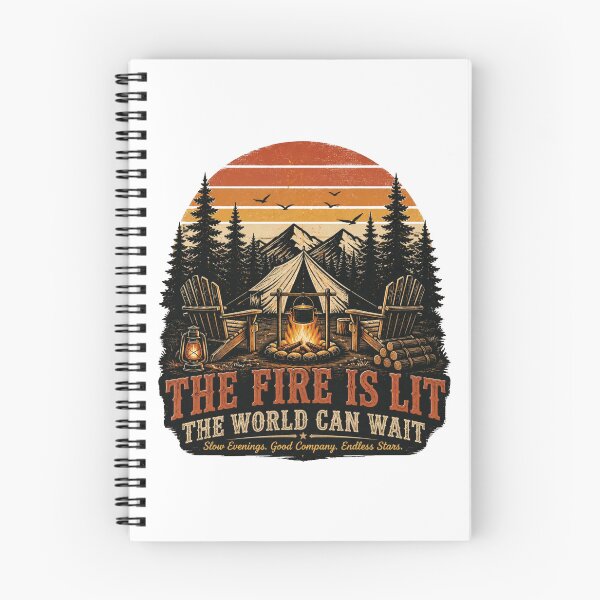 Item preview, The Fire Is Lit The World Can Wait Vintage Camping designed and sold by Cavalier-org.