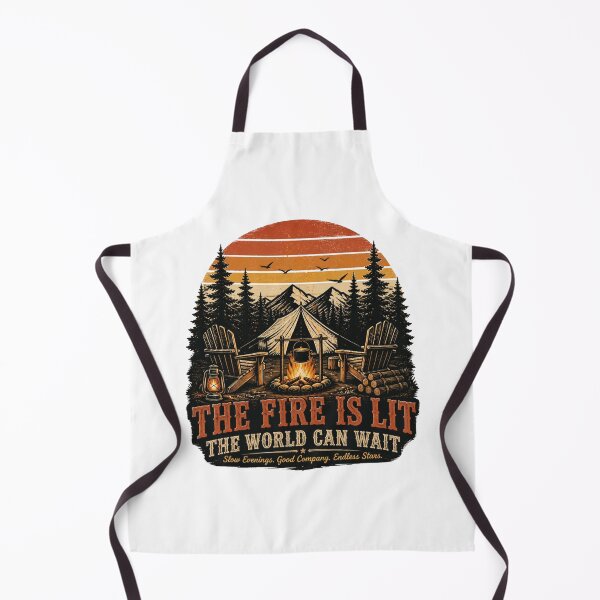Item preview, The Fire Is Lit The World Can Wait Vintage Camping designed and sold by Cavalier-org.