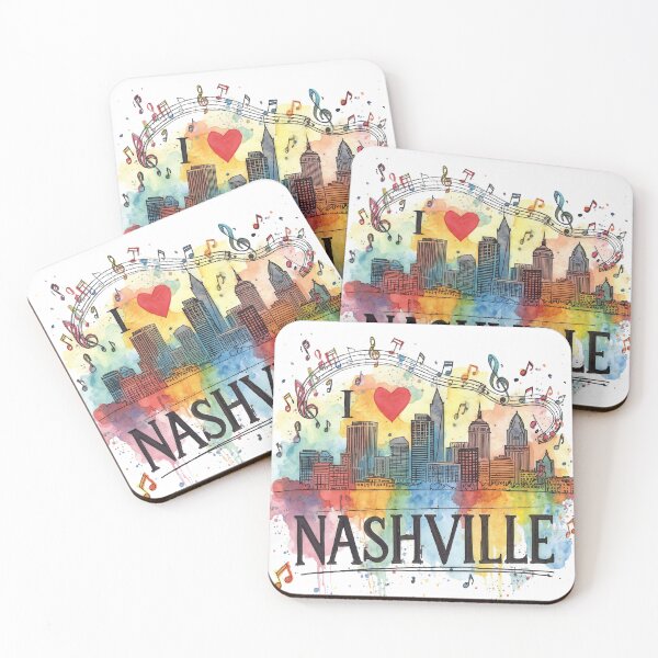 Aperçu de l'œuvre Nashville, Tennessee créée et vendue par PamLeeDesign.