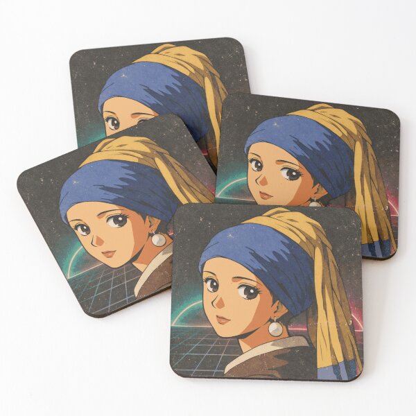 Item preview, Vintage Anime Girl with a Pearl Earring designed and sold by KungPowUnicorn.