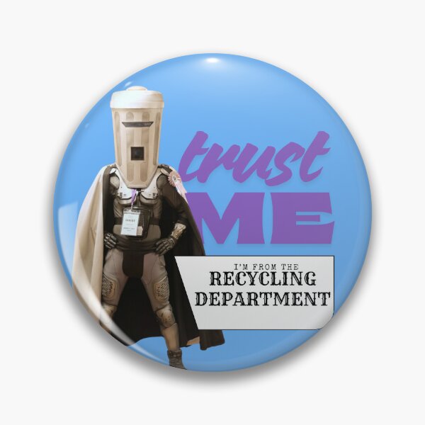 Artikelvorschau, Vertrau mir, ich bin von der Recyclingabteilung – Lustiges satirisches Meme „Mülltonnengesicht“ entworfen und verkauft von Palette & Hue.