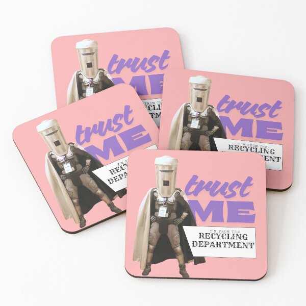 Item preview, Trust Me, I'm from the Recycling Department – Funny Satirical Meme Binface designed and sold by Palette & Hue.