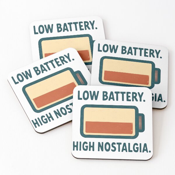 Item preview, Low Battery High Nostalgia – Funny Retro Battery Vintage Y2K Graphic Tee designed and sold by KAM-KAM-STORE.