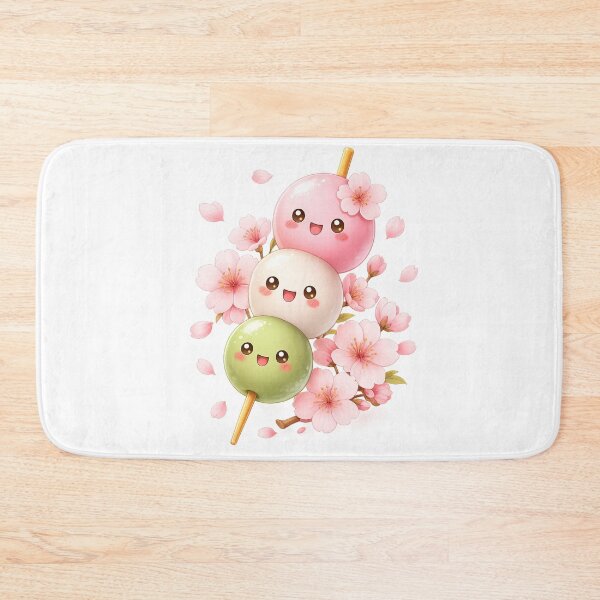 Item preview, Kawaii Dango Skewer with Sakura Blossoms – Cute Japanese Illustration designed and sold by ichiyori.