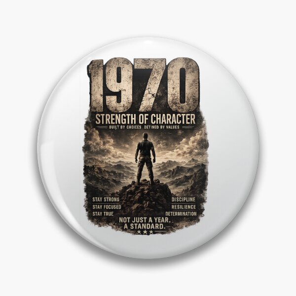 Item preview, 1970 Strength of Character Vintage Birthday Design designed and sold by JMDG Studio.