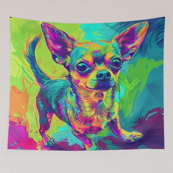 Item preview, Pop art Chihuahua drawing: A play of colors celebrating the joy of life designed and sold by Dianag76.
