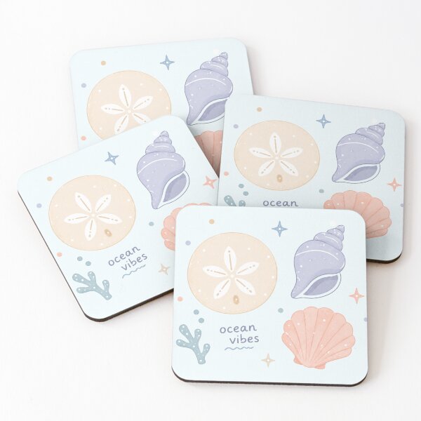 Item preview, Cute Pastel Ocean Vibes Seashells designed and sold by 0606PM.