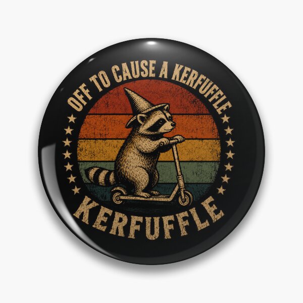 Item preview, Off To Cause A Kerfuffle Kerfuffle Raccoon Scooter Mischief Animal Lover designed and sold by JonesFlora2025.