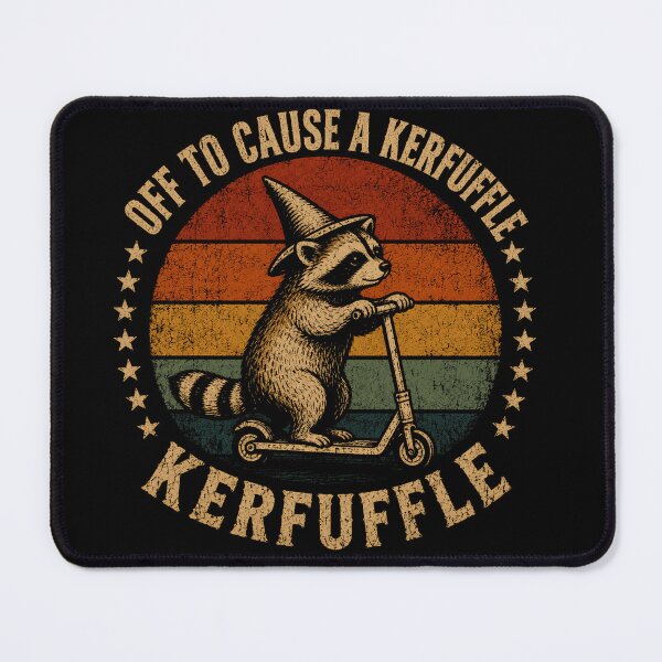 Item preview, Off To Cause A Kerfuffle Kerfuffle Raccoon Scooter Mischief Animal Lover designed and sold by JonesFlora2025.