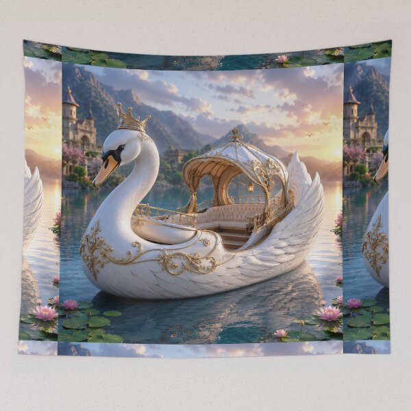 Item preview, Swan Boat designed and sold by AwesomeDigiShop.