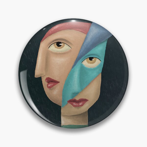 Item preview, Alien No.7 - Warp Gate Creator | Cubist Sci-Fi Portrait | Acrylic Abstract Alien Art designed and sold by aekritdeach.