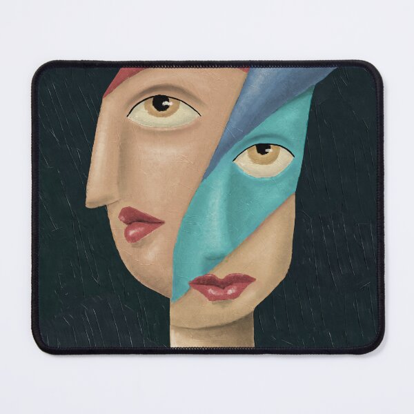 Item preview, Alien No.7 - Warp Gate Creator | Cubist Sci-Fi Portrait | Acrylic Abstract Alien Art designed and sold by aekritdeach.