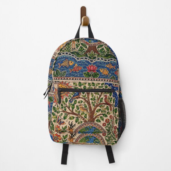 Item preview, Madhubani Nature Symphony | Traditional Indian Folk Art Poster designed and sold by STIC-ART.
