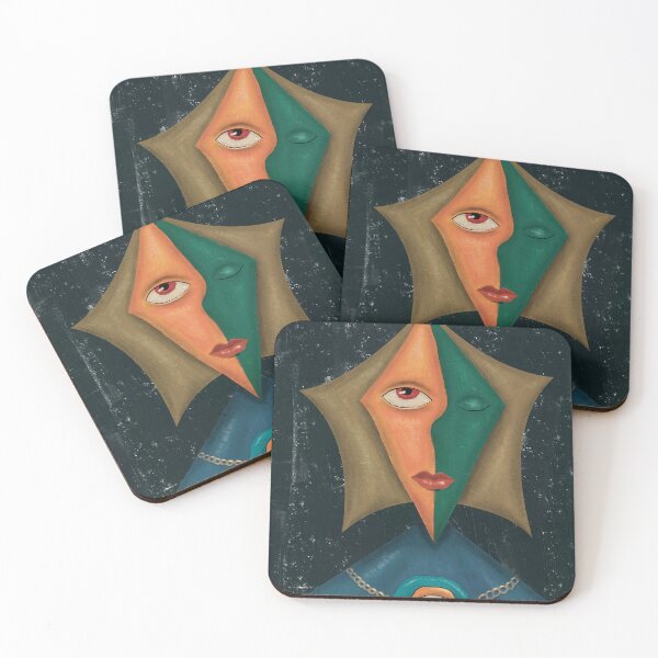 Item preview, Alien No.6 – The Star Creator | Cubist Cosmic Guardian | Abstract Sci-Fi Portrait designed and sold by aekritdeach.