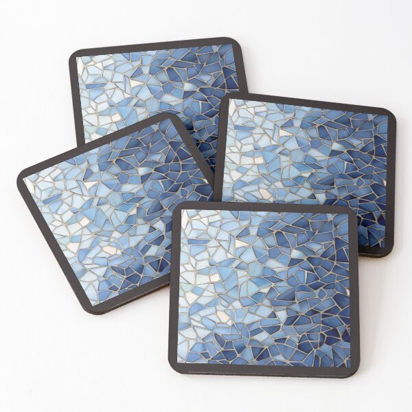 Item preview, Blue  Stained Glass Mosaic Texture Artwork  designed and sold by NivyasArtistry.