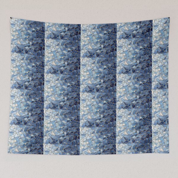Item preview, Blue  Stained Glass Mosaic Texture Artwork  designed and sold by NivyasArtistry.