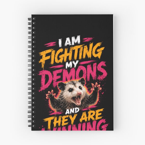 Item preview, I Am Fighting My Demons And They Are Winning Opossum Meme Funny Relatable Humor designed and sold by JonesFlora2025.