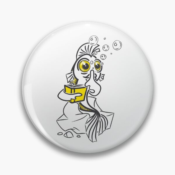 Item preview, Quiet Goldfish Reading Line Art designed and sold by Samaya-.