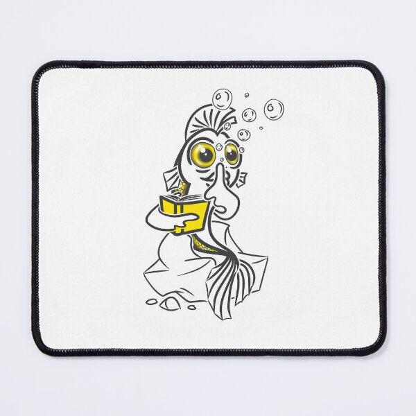 Item preview, Quiet Goldfish Reading Line Art designed and sold by Samaya-.