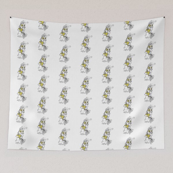Item preview, Quiet Goldfish Reading Line Art designed and sold by Samaya-.