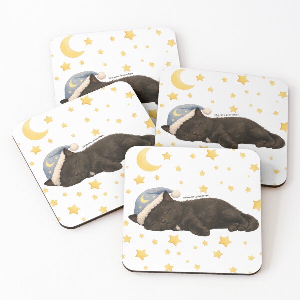 Item preview, Mautzi is sleeping (without a floor, with stars) designed and sold by plueschpo.