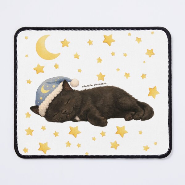 Item preview, Mautzi is sleeping (without a floor, with stars) designed and sold by plueschpo.