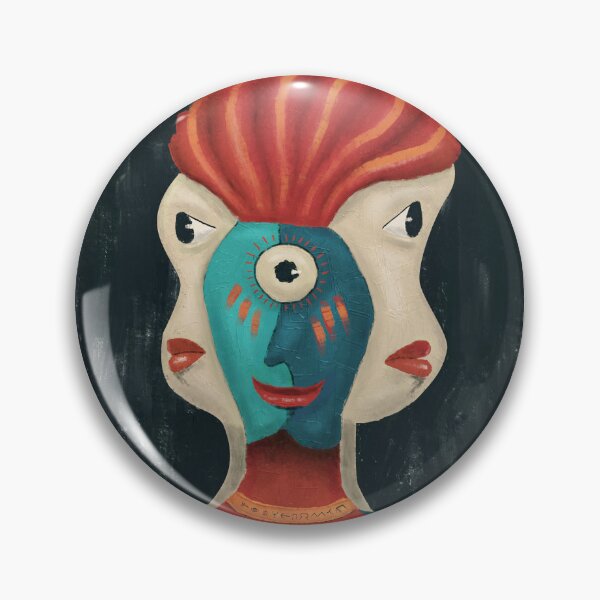 Item preview, Alien No.4 – The Oracle Alien – The One Who Sees Tomorrow | Cubist Acrylic Art designed and sold by aekritdeach.