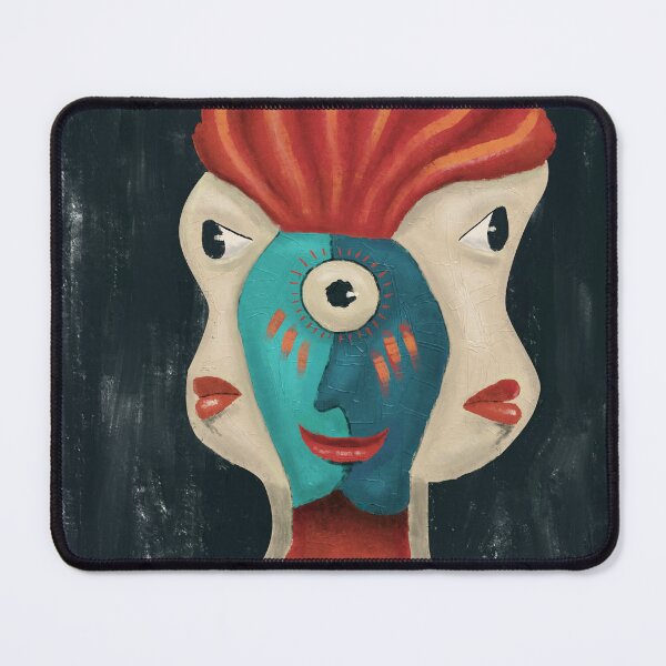 Item preview, Alien No.4 – The Oracle Alien – The One Who Sees Tomorrow | Cubist Acrylic Art designed and sold by aekritdeach.