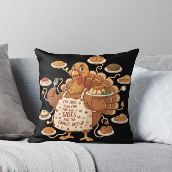 Item preview, Funny Thanksgiving Turkey Im Just Here For The Sides designed and sold by DeliaDesignsCo.