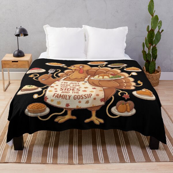 Item preview, Funny Thanksgiving Turkey Im Just Here For The Sides designed and sold by DeliaDesignsCo.