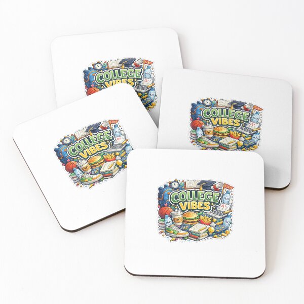 Item preview, College Vibes Sticker – Student Life Aesthetic | Colorful Campus T-Shirt Design designed and sold by LarkLeaf.