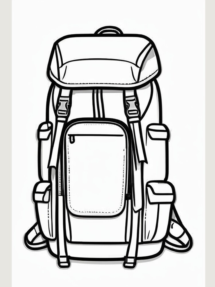 Imagen 6 de 6, Sudadera con capucha oversize prémium con la obra Equipment - Travel Backpack, Streamlined Illustrative Representation, diseñada y vendida por Reverso-Design.