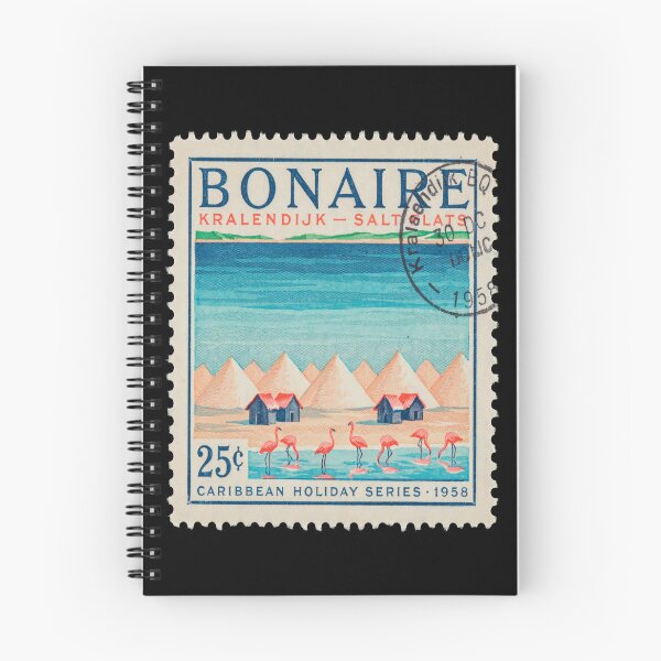 Item preview, Bonaire Kralendijk Caribbean Salt Flats Postage Stamp Sticker designed and sold by stickercuffs.