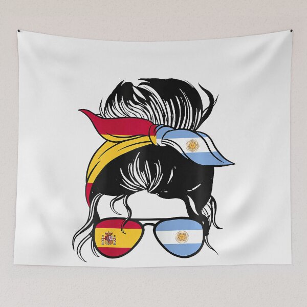 Item preview, Argentina And Spain Mix Half Argentinian Half Spanish designed and sold by Gifts-Trend.