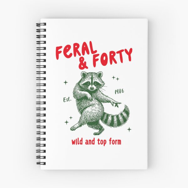 Item preview, Feral & Forty, Funny Raccoon 40th Birthday,1986 Birthday designed and sold by PiaCherry.