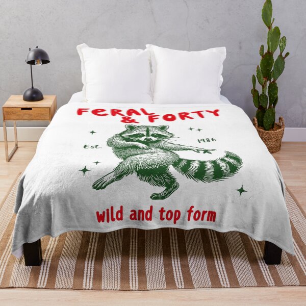 Item preview, Feral & Forty, Funny Raccoon 40th Birthday,1986 Birthday designed and sold by PiaCherry.