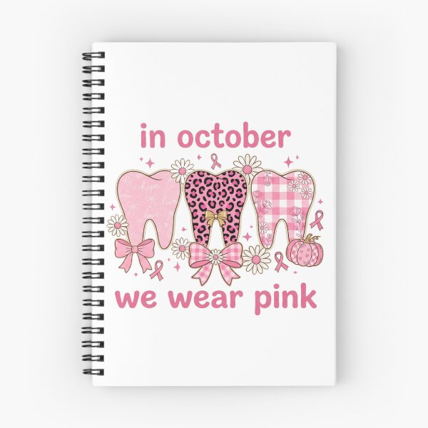 Item preview, In October We Wear Pink Cute Dental Teeth Floral Bows designed and sold by HamadaArtivio1.