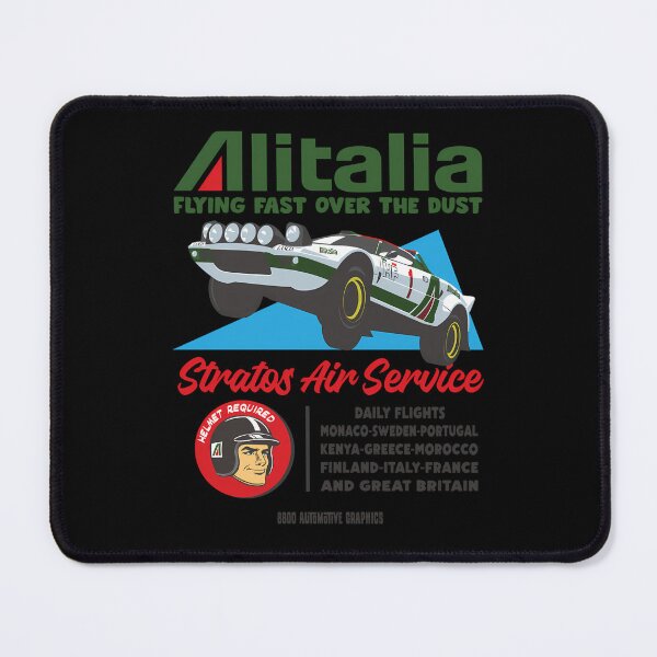 Item preview, Italian Rally Car Jumping High Over Blue Triangle designed and sold by TheGOATFx.