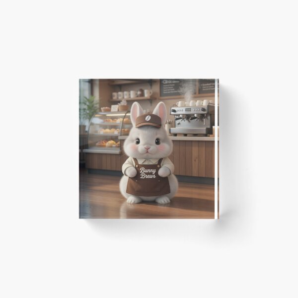 Item preview, Bunny Brews Cute Coffee Barista — Adorable Cafe Aesthetic designed and sold by lovelistivkaa.