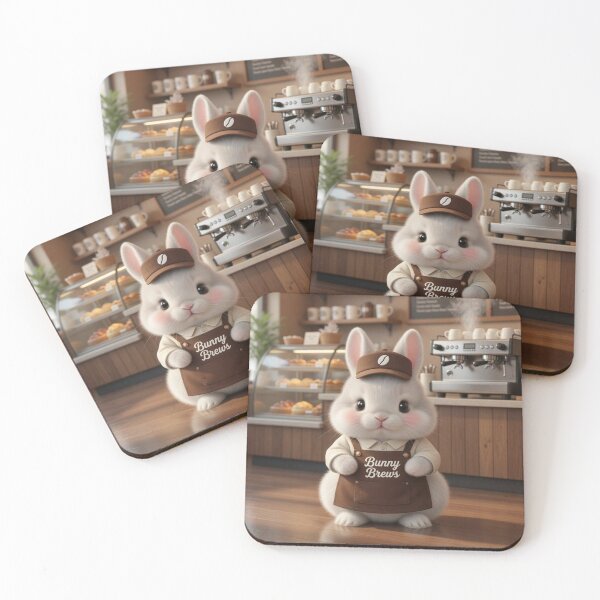 Item preview, Bunny Brews Cute Coffee Barista — Adorable Cafe Aesthetic designed and sold by lovelistivkaa.