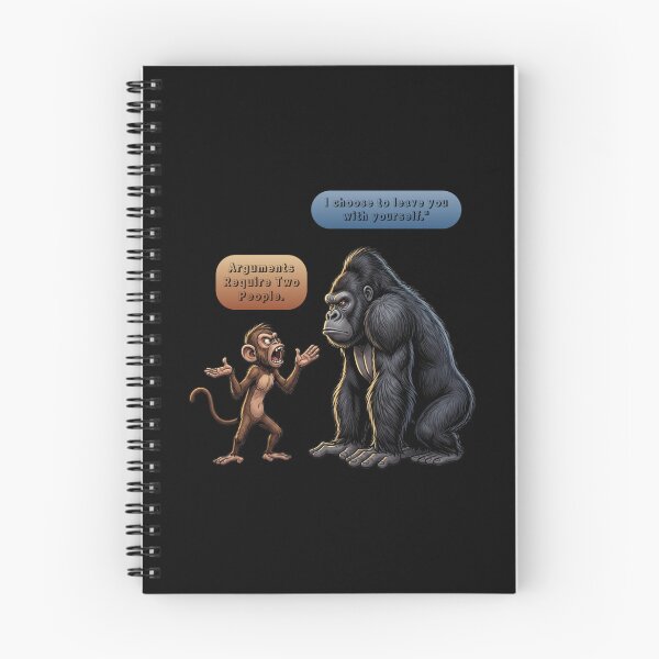 Item preview, Stoic Gorilla vs. Arguing Monkey Design designed and sold by mackyartsstudio.