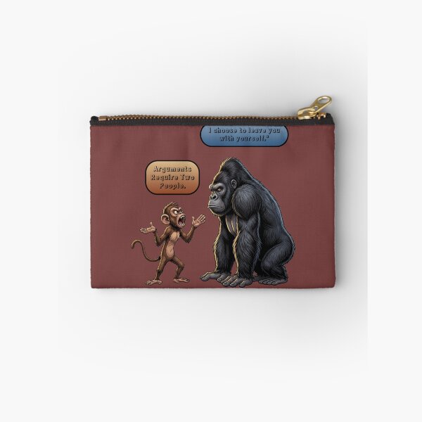 Item preview, Stoic Gorilla vs. Arguing Monkey Design designed and sold by mackyartsstudio.