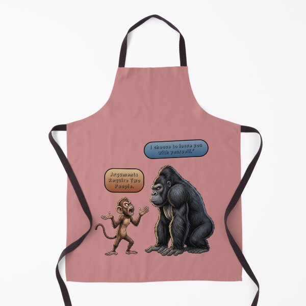 Item preview, Stoic Gorilla vs. Arguing Monkey Design designed and sold by mackyartsstudio.