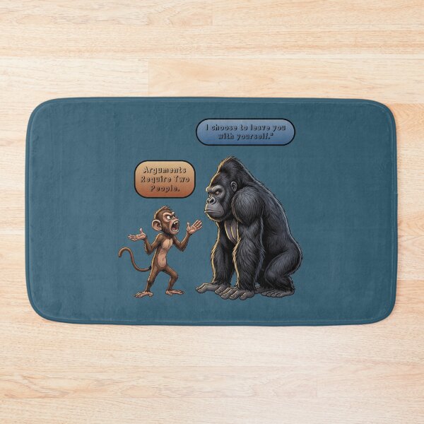 Item preview, Stoic Gorilla vs. Arguing Monkey Design designed and sold by mackyartsstudio.
